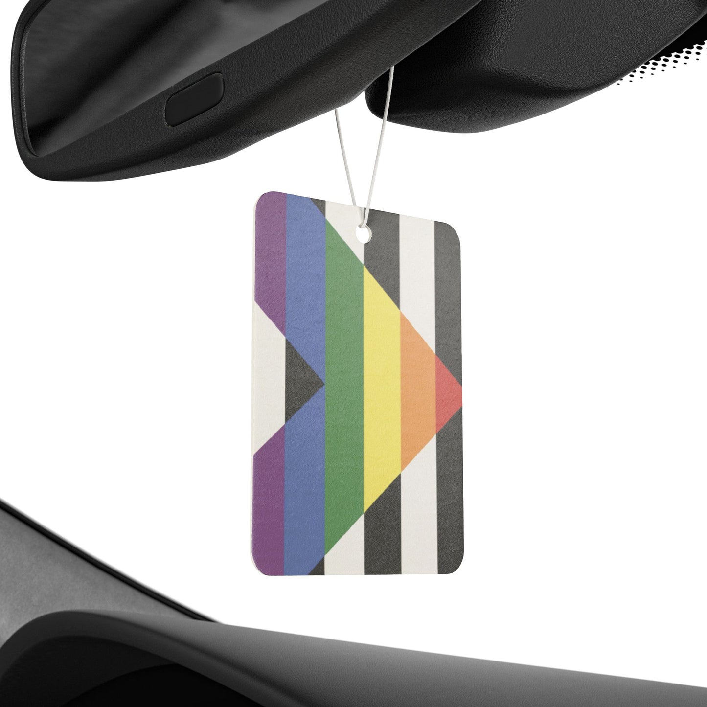 Straight Ally Pride Flag Car Air Freshener straight-ally-pride-flag-car-air-freshener-on-mirror