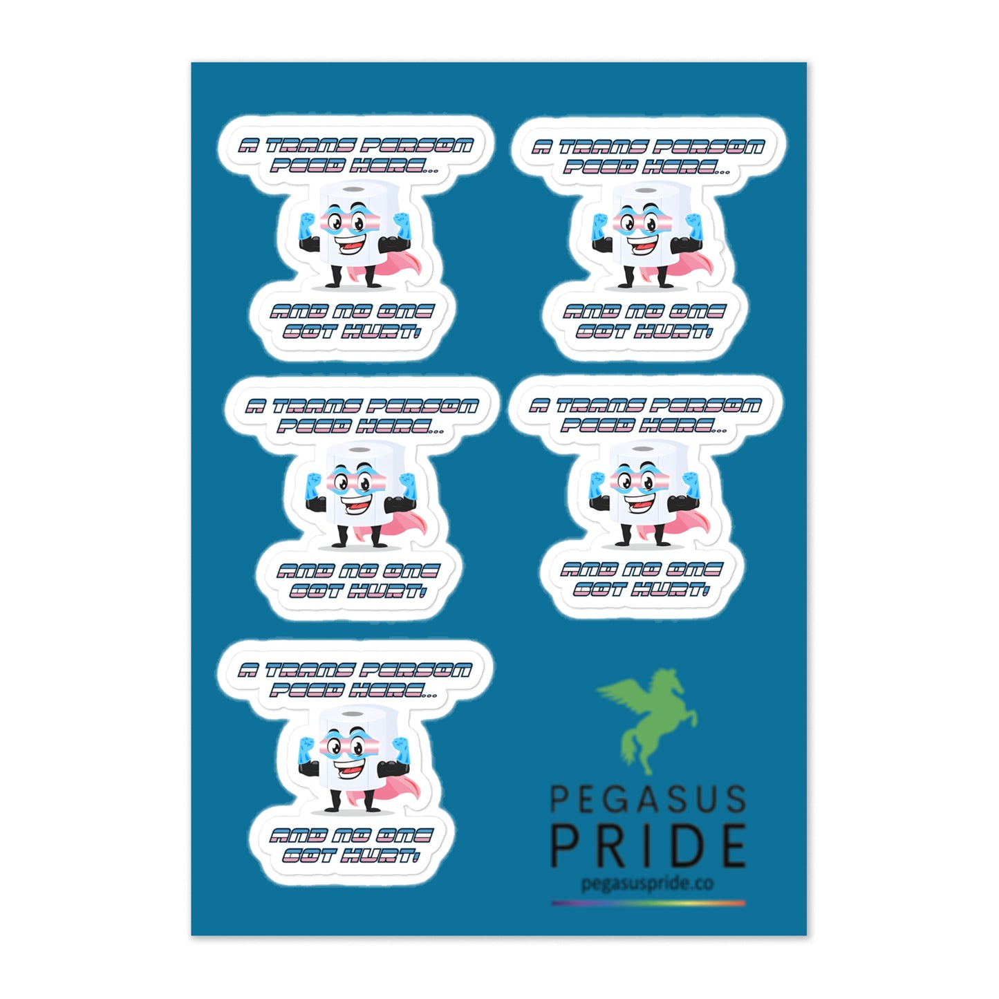 Trans Person Peed Here Sticker Sheet - 5ct trans-person-peed-here-sticker-front