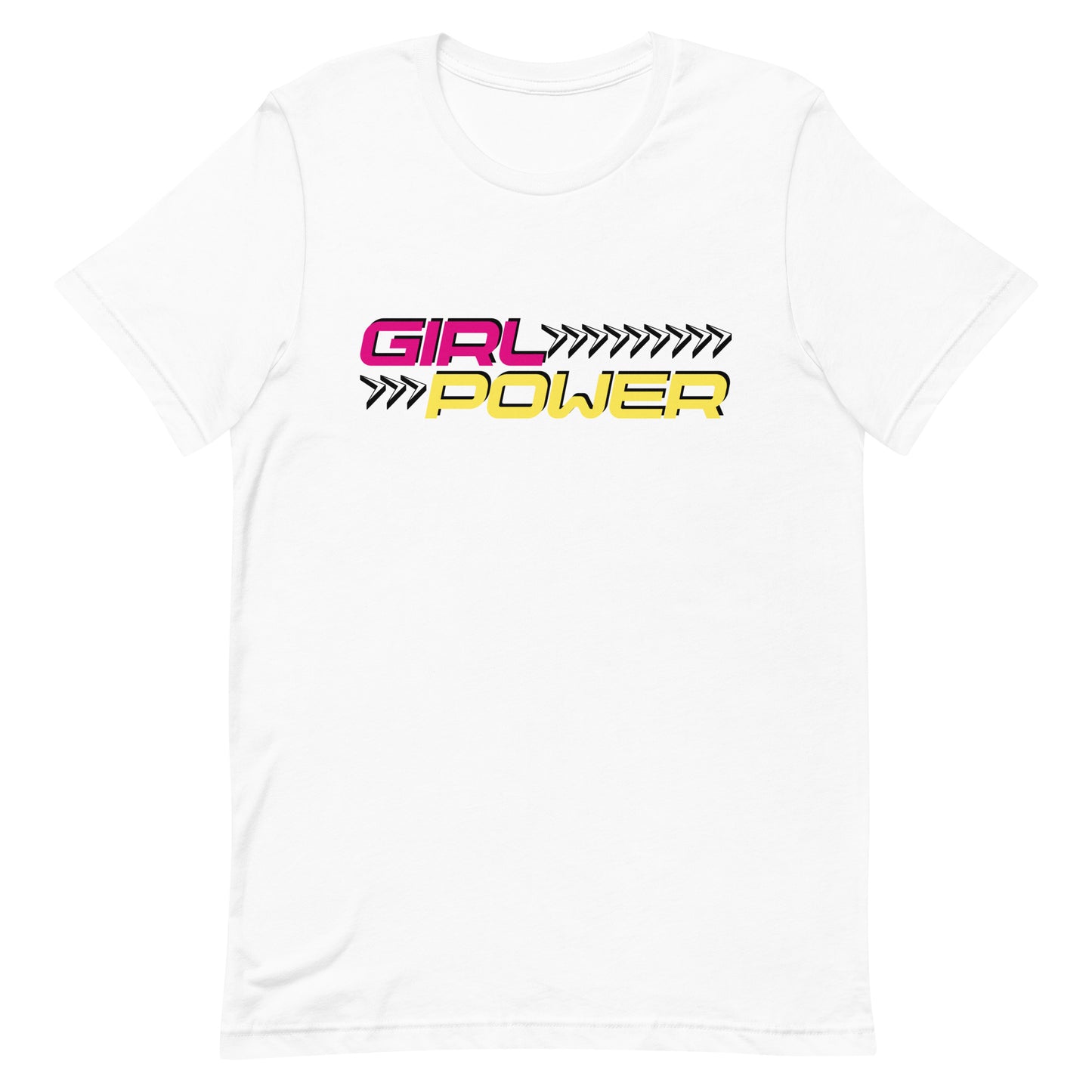 Lesbian Pride T-shirt - Girl Power White Lesbian unisex-staple-t-shirt-white-front-64aaf2e702b86