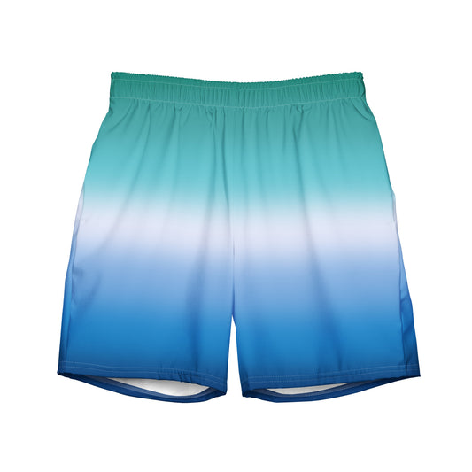Gay MLM Vincian Pride Men's Swim Trunks - Ombre Multi Gay all-over-print-recycled-swim-trunks-white-front-643d7ef0b1ba3 Trunks