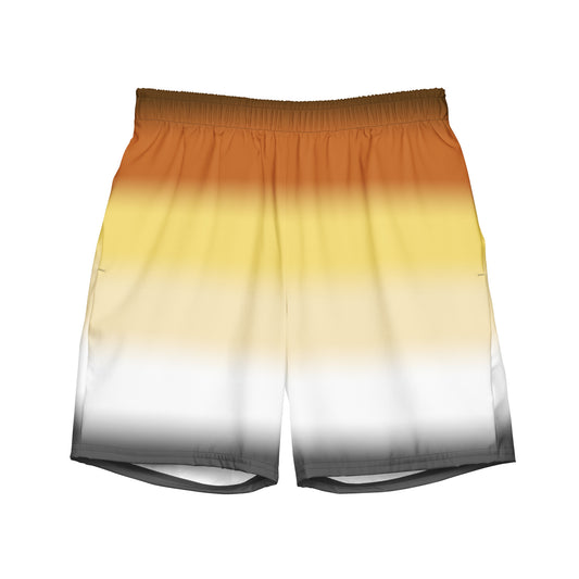 Gay Bear Pride Men's Swim Trunks - Ombre Multi Gay all-over-print-recycled-swim-trunks-white-front-643d7fe666d7a Trunks