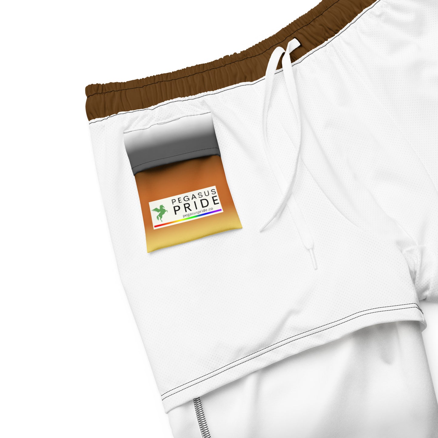 Gay Bear Pride Men's Swim Trunks - Ombre all-over-print-recycled-swim-trunks-white-product-details-643d7fe6698c1 Trunks