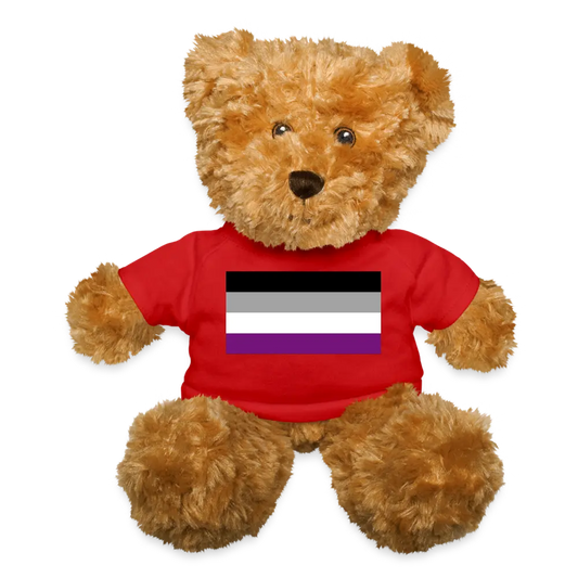 Asexual Ace Pride Flag Teddy Bear Stuffed Animal Red Asexual asexual-ace-pride-flag-teddy-bear-stuffed-animal-red