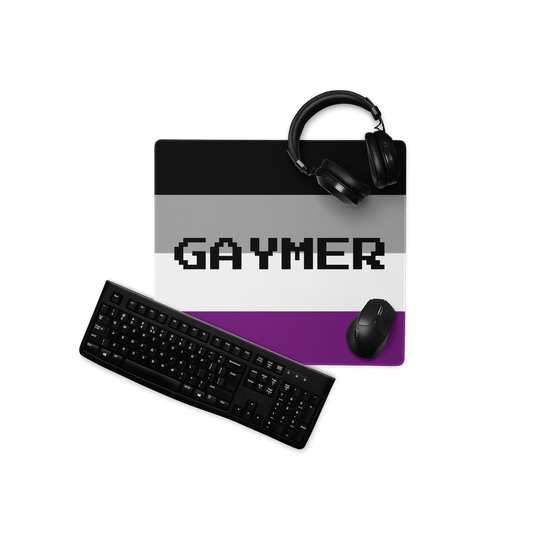 Asexual Ace Pride Gaymer Mouse Pad 18in×16in Asexual asexual-ace-pride-gaymer-mouse-pad-18x16-front