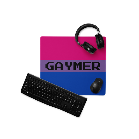 Bisexual Bi Pride Gaymer Mouse Pad 18in×16in Bisexual bisexual-bi-pride-gaymer-mouse-pad-18x16-front