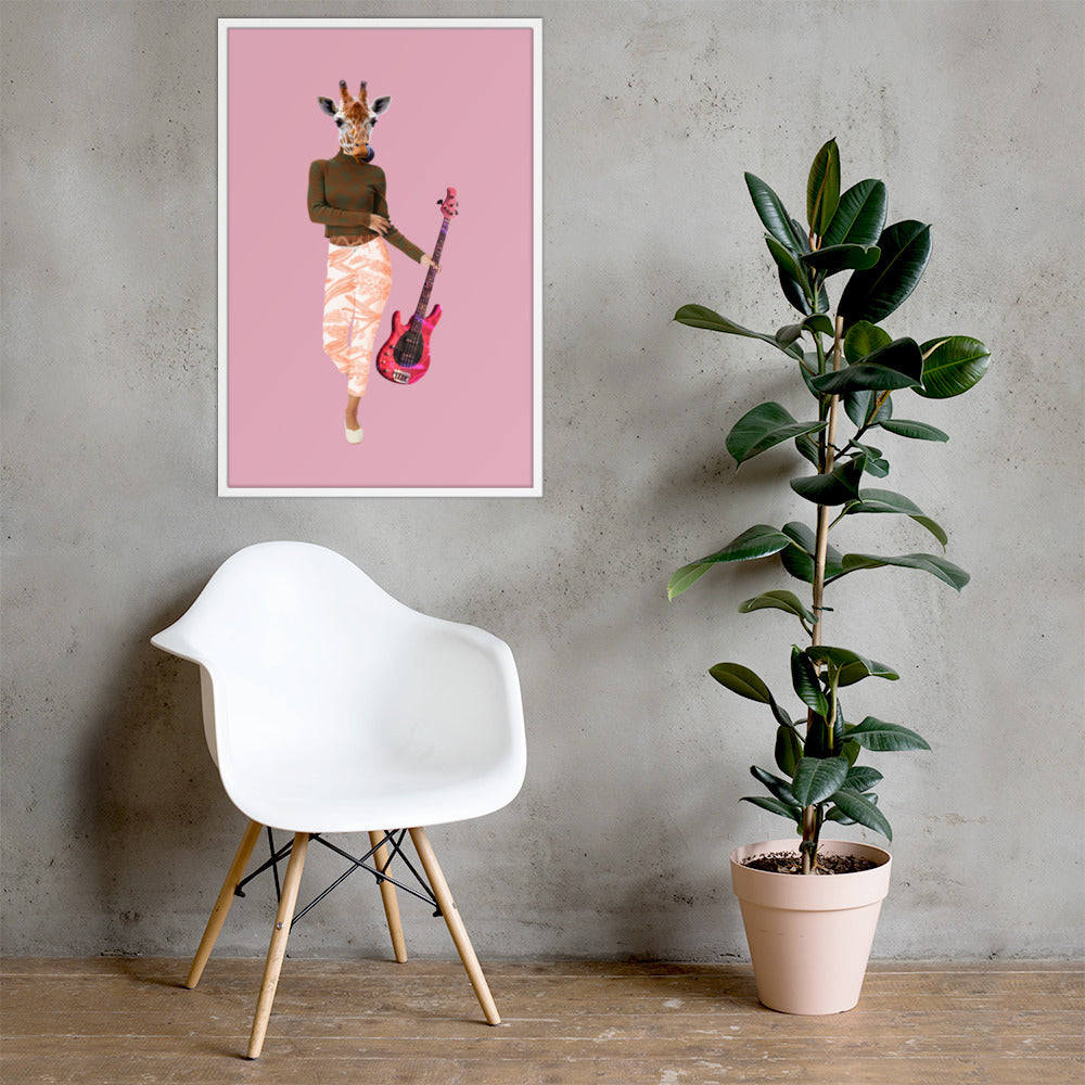 Giraffe Collage Art Framed Poster enhanced-matte-paper-framed-poster-_in_-white-24x36-lifestyle-1-637adabb042c9 Wall Art