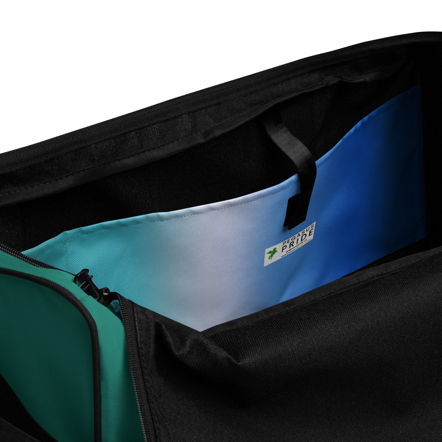 Gay MLM Vincian Pride Weekender Duffel Bag - Ombre gay-mlm-vincian-pride-weekender-duffel-bag-ombre-inside-pocket Duffle Bags