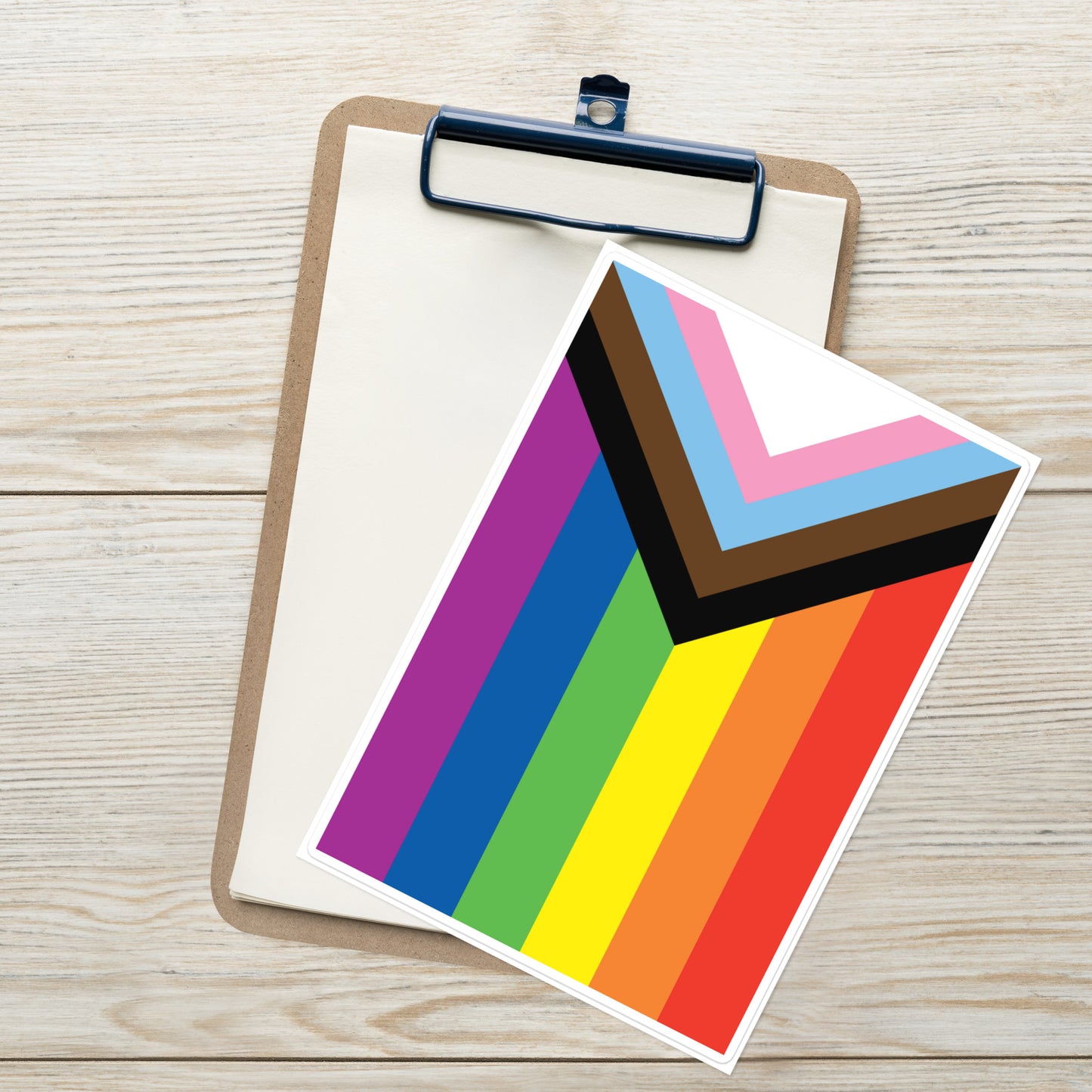 LGBTQ Pride Flag Large Sticker Progressive Pride Daniel Quasar kiss-cut-sticker-sheet-white-front-6375b56abb61e