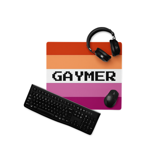 Lesbian Pride Flag Gaymer Gaming Mouse Pad 18in×16in Lesbian lesbian-pride-flag-gaymer-gaming-mouse-pad-18x16-front