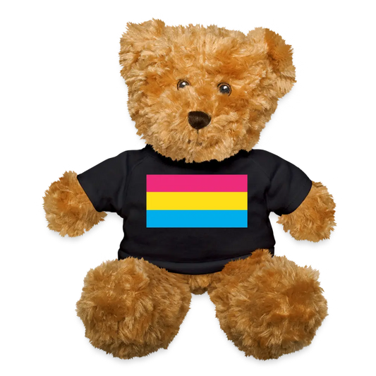 Pansexual Pan Pride Flag Plush Teddy Bear Stuffed Animal Black Pansexual pansexual-pan-pride-flag-plush-teddy-bear-stuffed-animal-black
