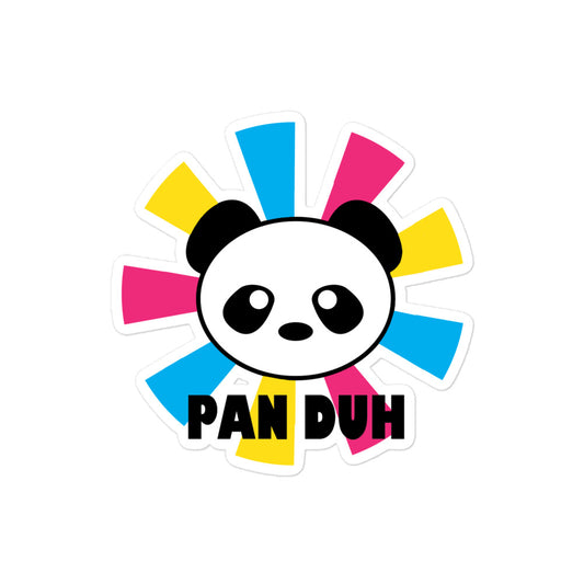 Pansexual Pan Pride Sticker - Pan Duh 4in×4in Pansexual pansexual-pan-pride-sticker-pan-duh-4in-front Stickers