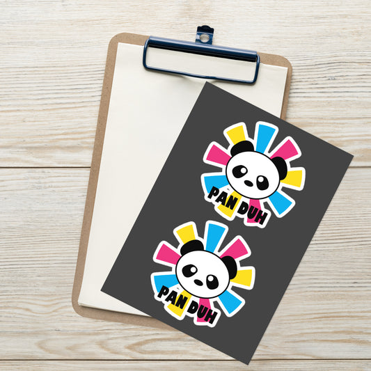 Pansexual Pan Pride Stickers 2ct - Pan Duh pansexual-pan-pride-stickers-2ct-pan-duh-lifestyle Stickers