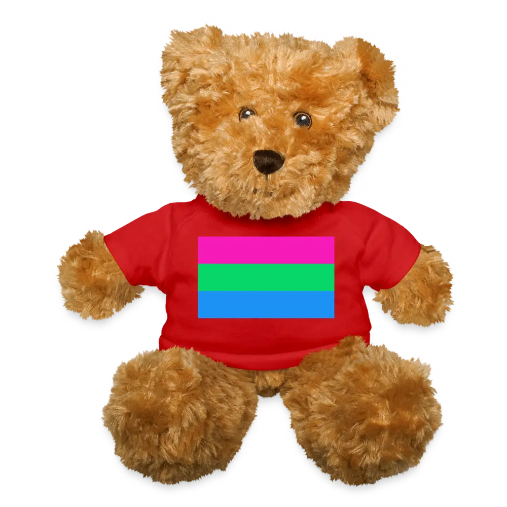 Polysexual Poly Pride Flag Plush Teddy Bear Stuffed Animal Red Polysexual polysexual-poly-pride-flag-plush-teddy-bear-stuffed-animal-red Plush
