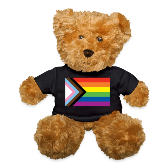 LGBTQ Pride Flag Plush Stuffed Animal Teddy Bear - Progress Pride Daniel Quasar Black Pride spod-1062074488-2-1