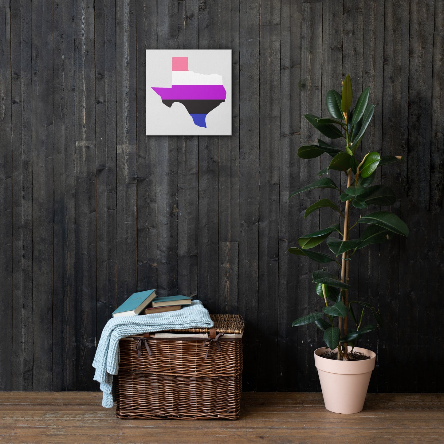 Texas Genderfluid Pride Canvas Wall Art thin-canvas-_in_-16x16-front-63ead0dda420b