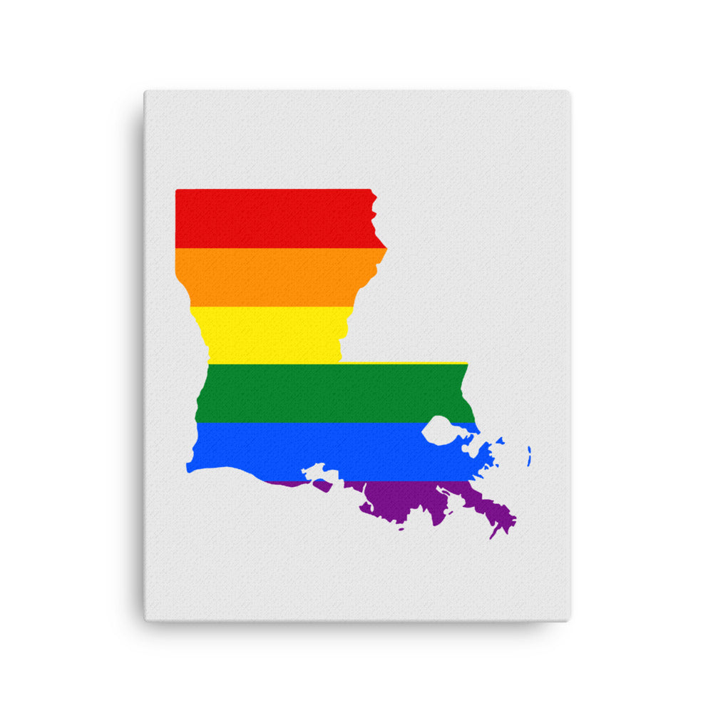 Louisiana LGBTQ Pride Canvas Wall Art 16″×20″ Pride Louisiana thin-canvas-_in_-16x20-front-642e38fc0b803 Wall Art