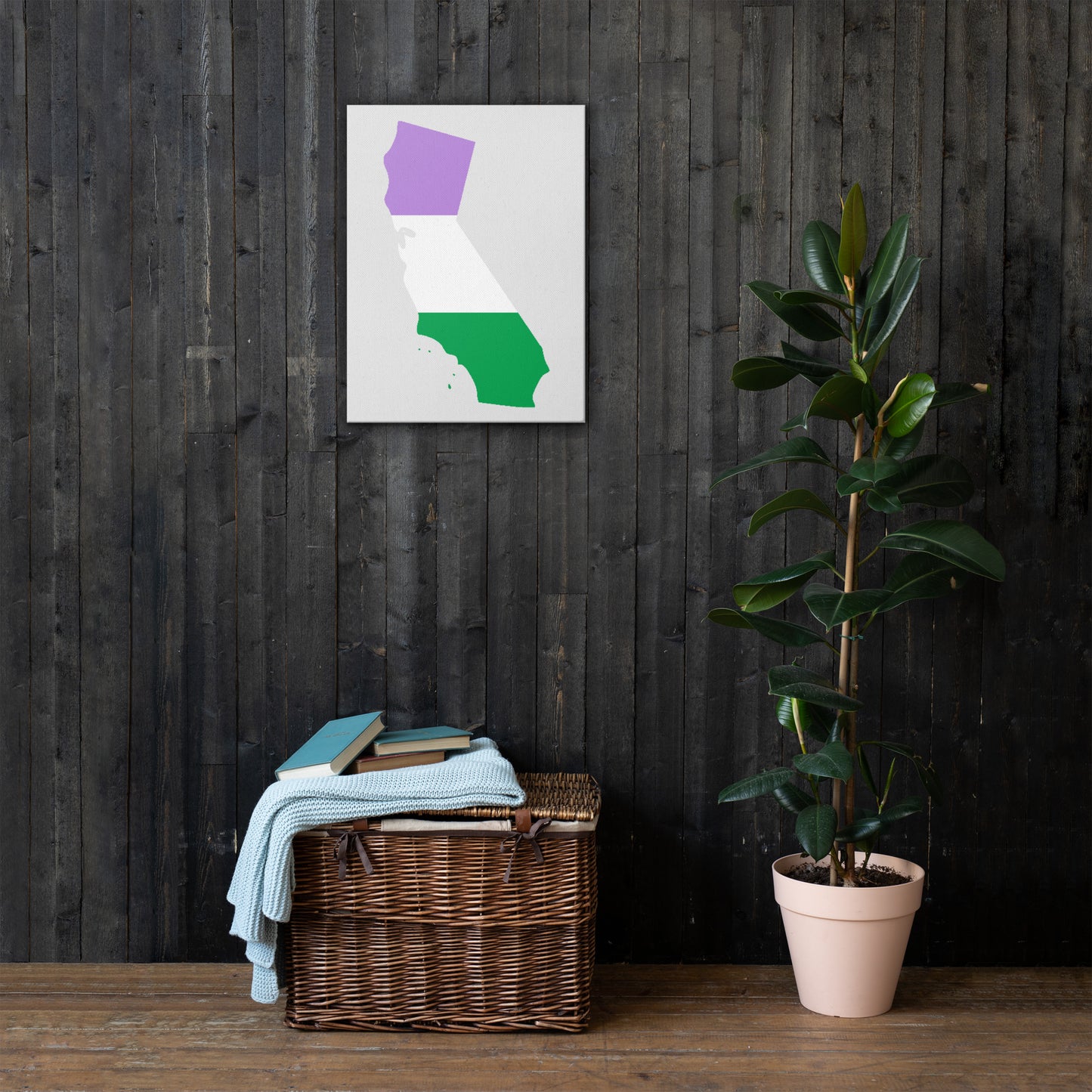 California Genderqueer Pride Canvas Wall Art thin-canvas-_in_-18x24-front-638eb2f50a414
