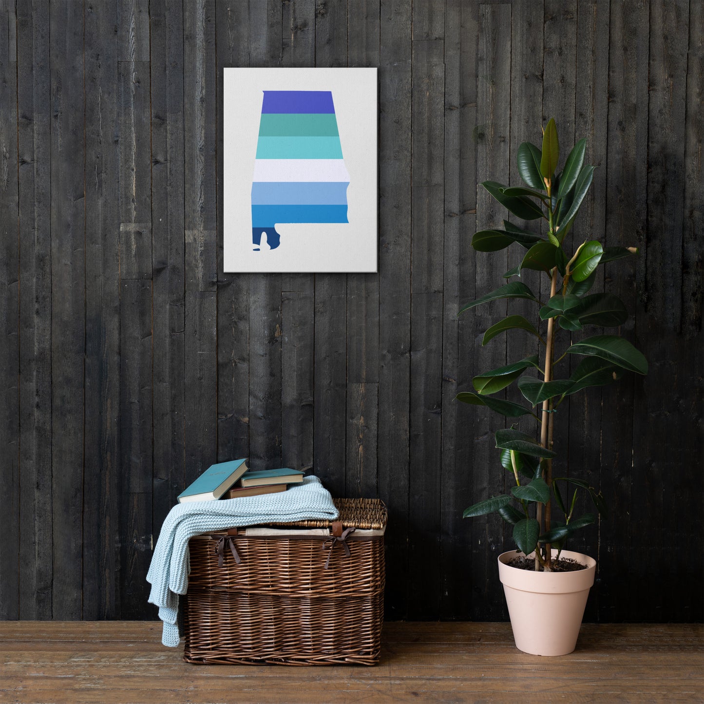 Alabama Gay Mens MLM Pride Canvas Wall Art thin-canvas-_in_-18x24-front-63a503ba58f90