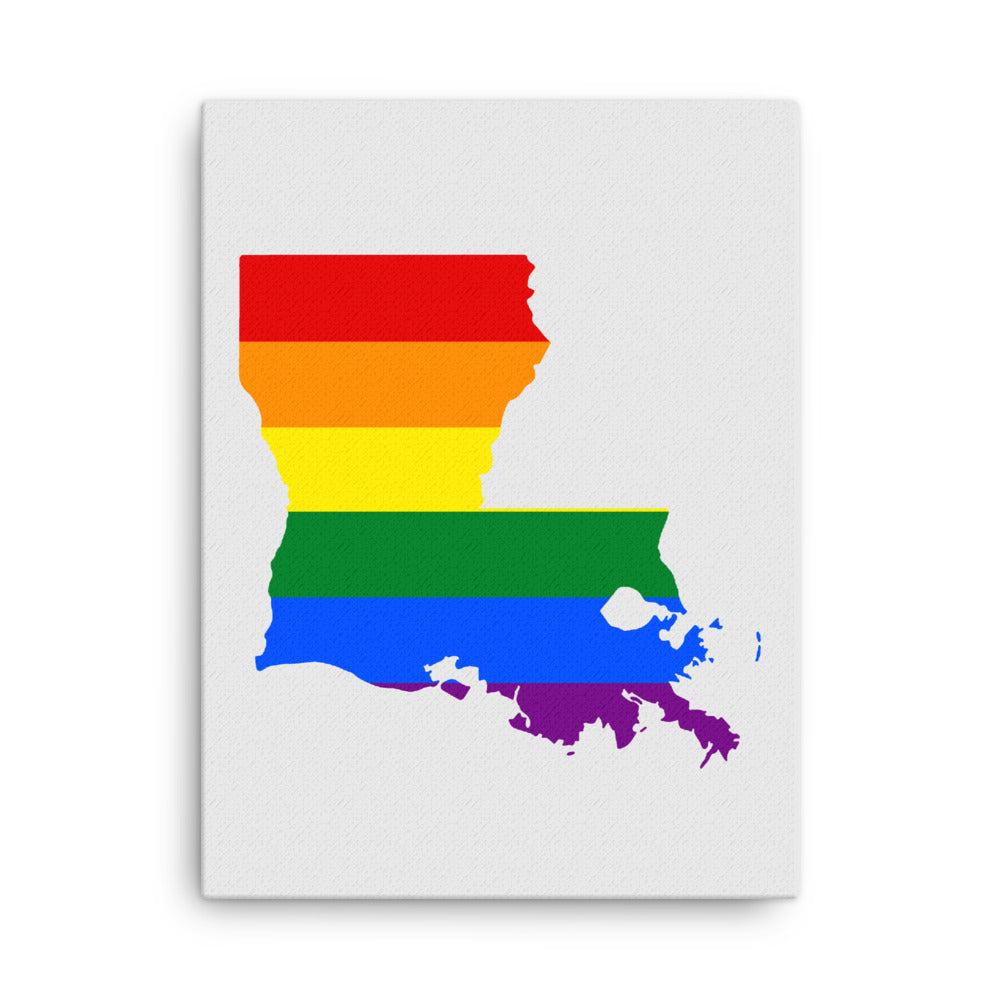 Louisiana LGBTQ Pride Canvas Wall Art 18″×24″ Pride Louisiana thin-canvas-_in_-18x24-front-642e38fc0b872 Wall Art