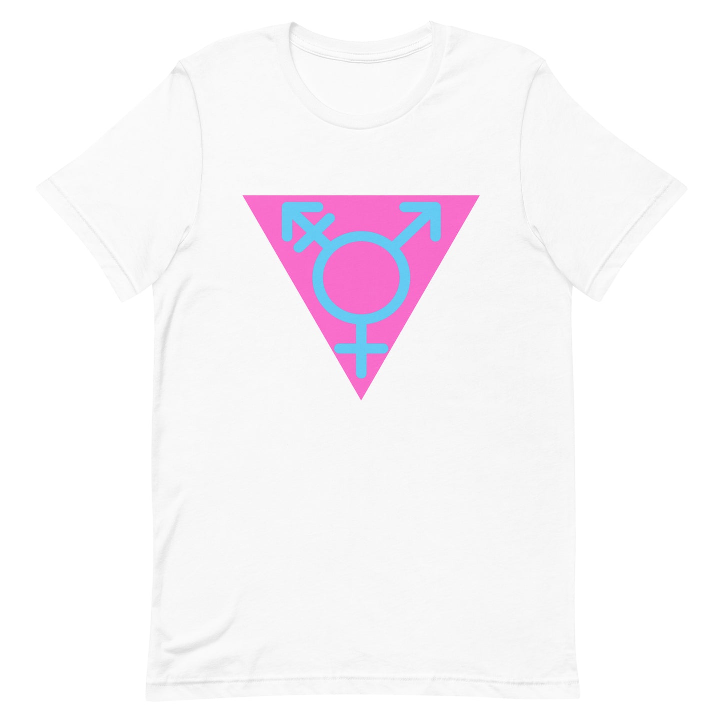 Transgender Trans Pride T-Shirt - Symbol Triangle White Transgender unisex-staple-t-shirt-white-front-63d72d4d7764b