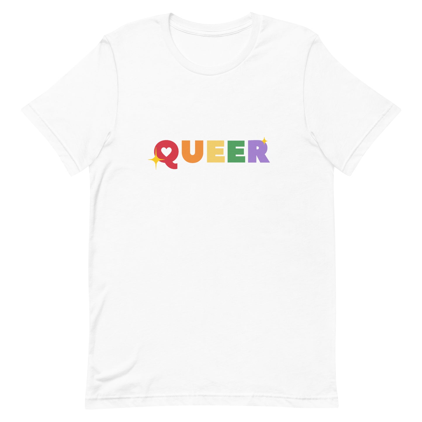 LGBTQ Pride T-Shirt - Queer White Pride unisex-staple-t-shirt-white-front-63fff19971b0b