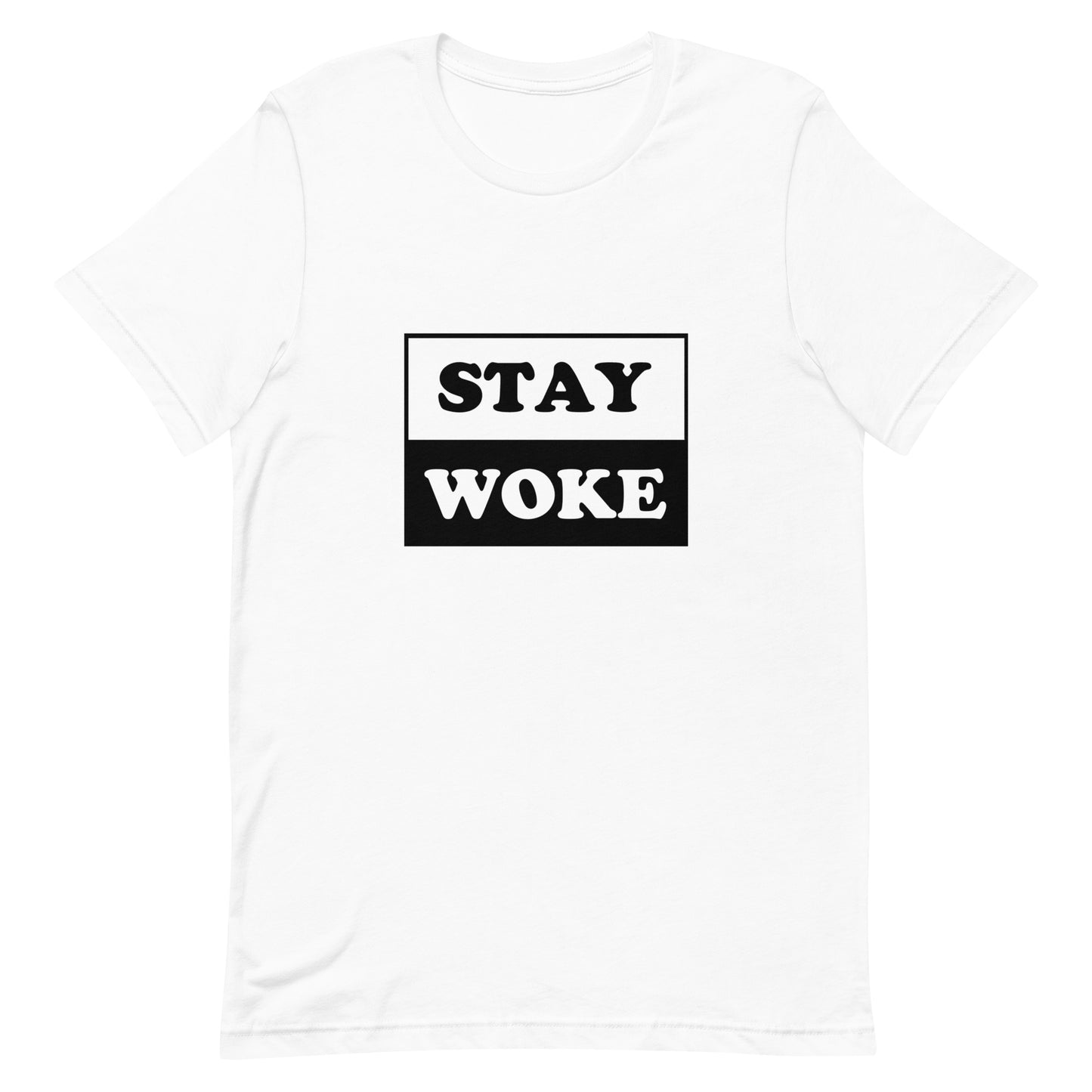 Stay Woke T-shirt White unisex-staple-t-shirt-white-front-6402a130202fd