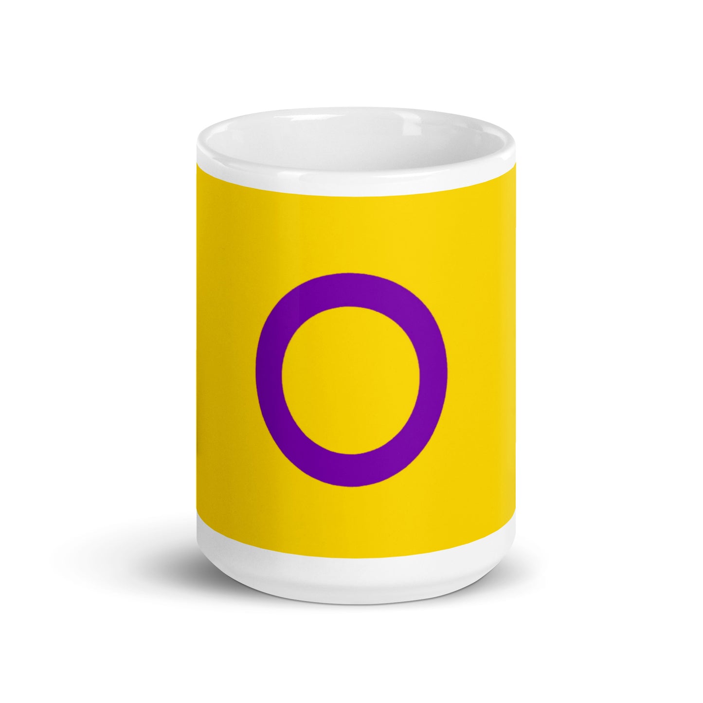 Intersex Pride Flag Ceramic Coffee Tea Mug 15oz Intersex white-glossy-mug-15oz-front-view-6376ebc1c2a3d