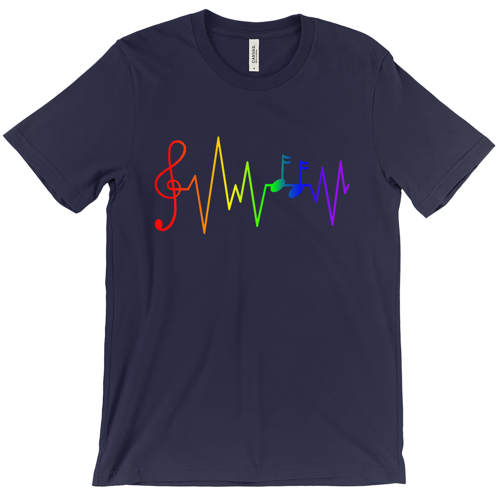 LGBTQ Pride T-Shirt - Music Notes Navy Pride 0d68e13d3b64b14b9df10667b5e4dcdf