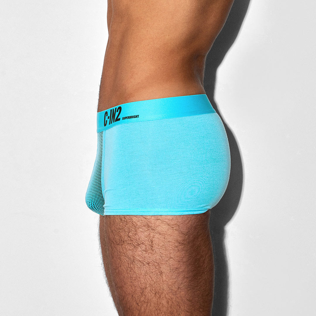 Turquoise underwear with a C-IN2 brand logo on a white background