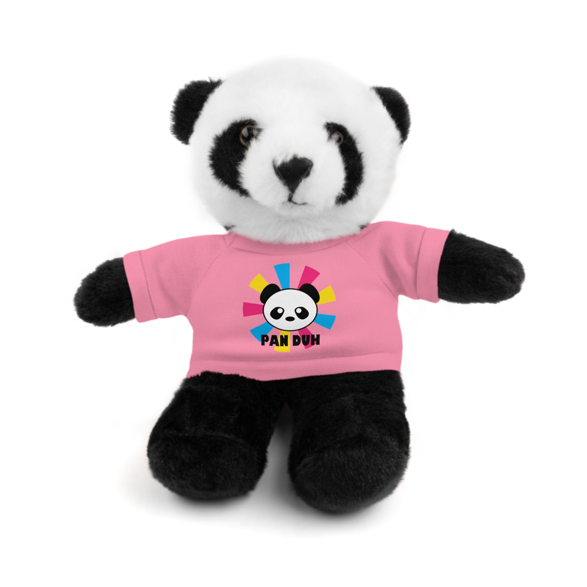 Pansexual Pan Pride Stuffed Plush Animal with Tee Pan Duh Panda Pink Panda Pansexual 10411229386163242367_2048