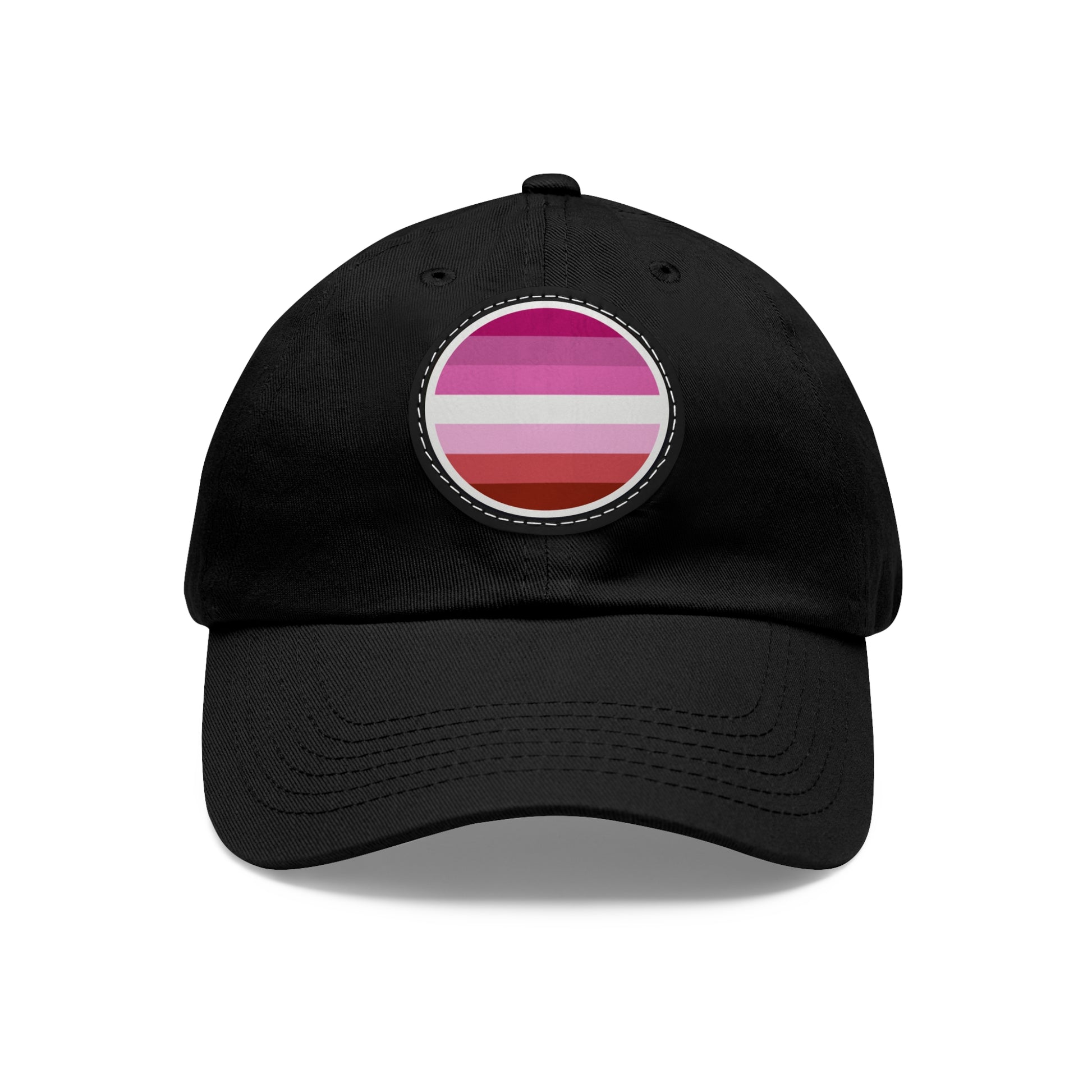 Lesbian Pride Hat with Round Patch Black Black patch One size Lesbian 10738743716842642786_2048