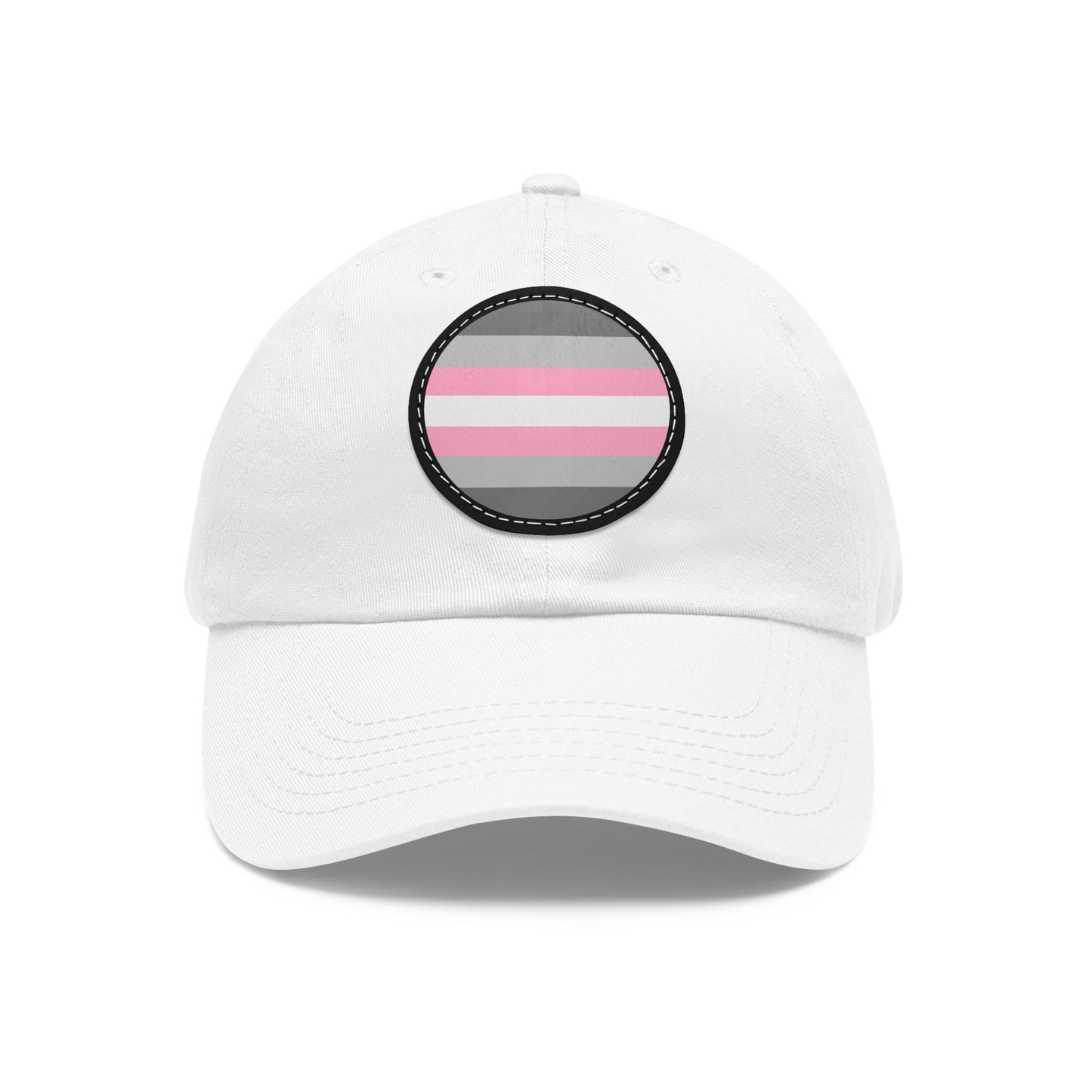 Demigirl Pride Hat with Round Patch White Black patch One size Demigirl 11017269912593698975_2048