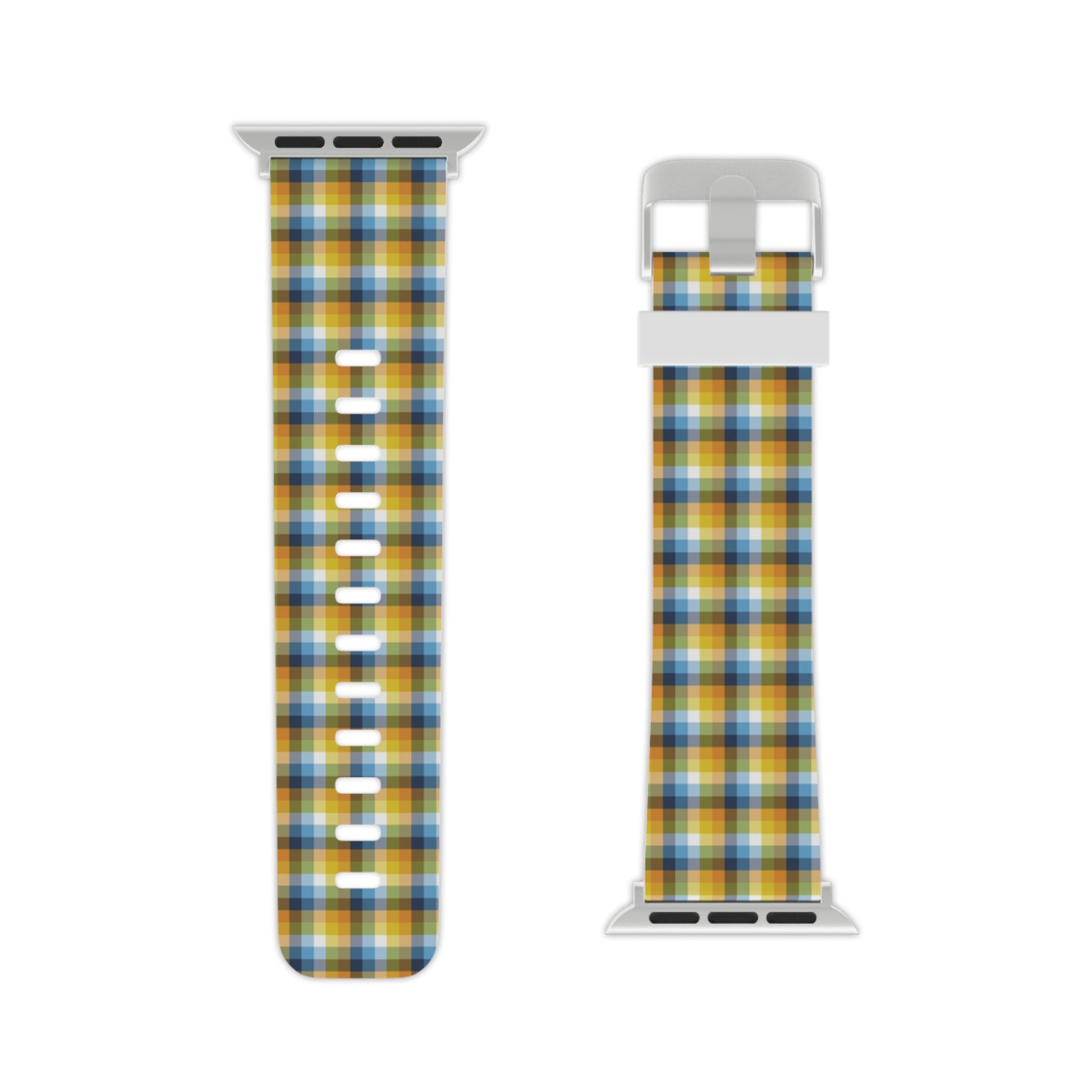 Aroace Pride Watch Band for Apple Watch - Plaid 7.5'' × 0.75'' 42 - 44 mm Silver Aroace 11826837341314913987_2048