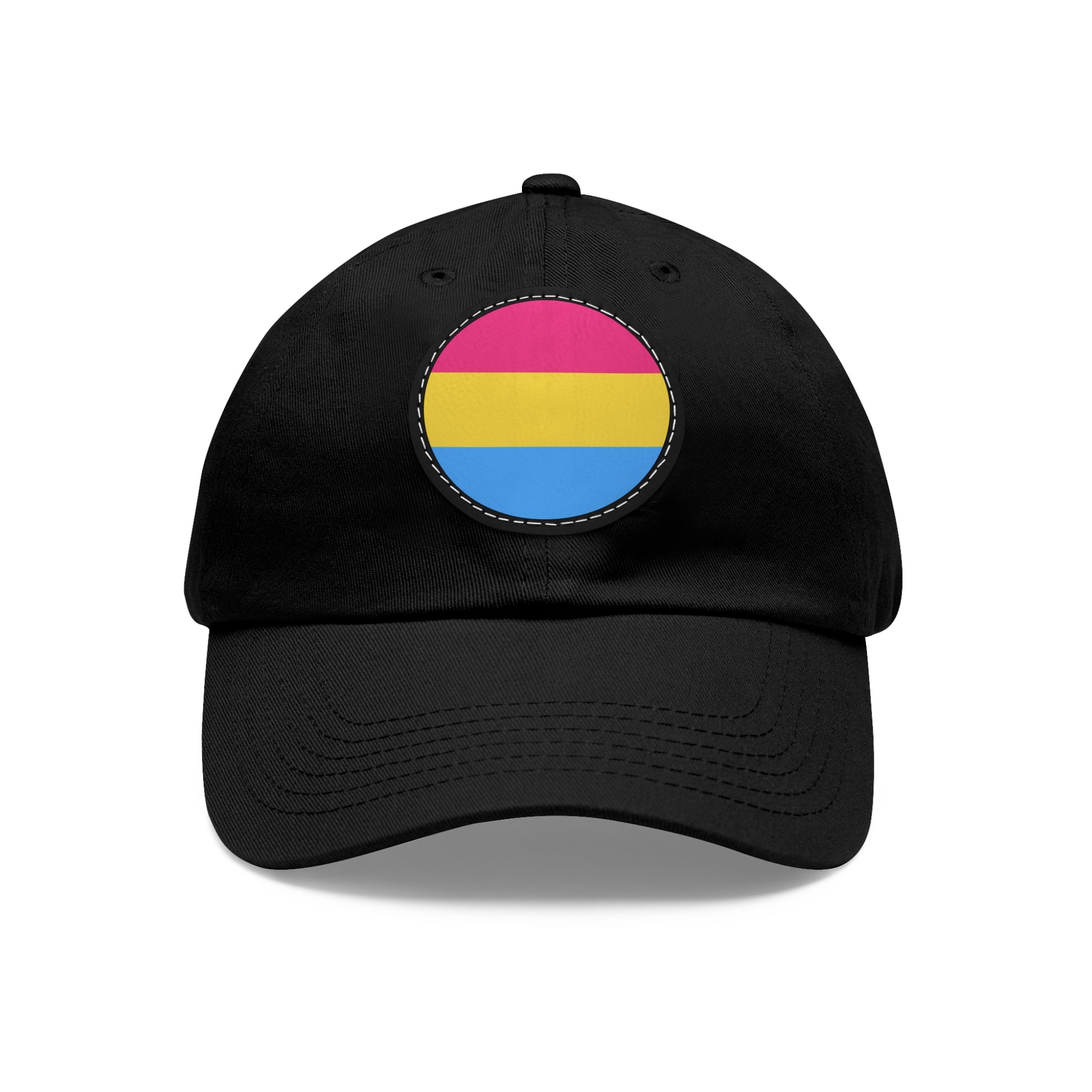 Pansexual Pan Pride Hat with Round Patch Black Black patch One size Pansexual 11864461407753807841_2048