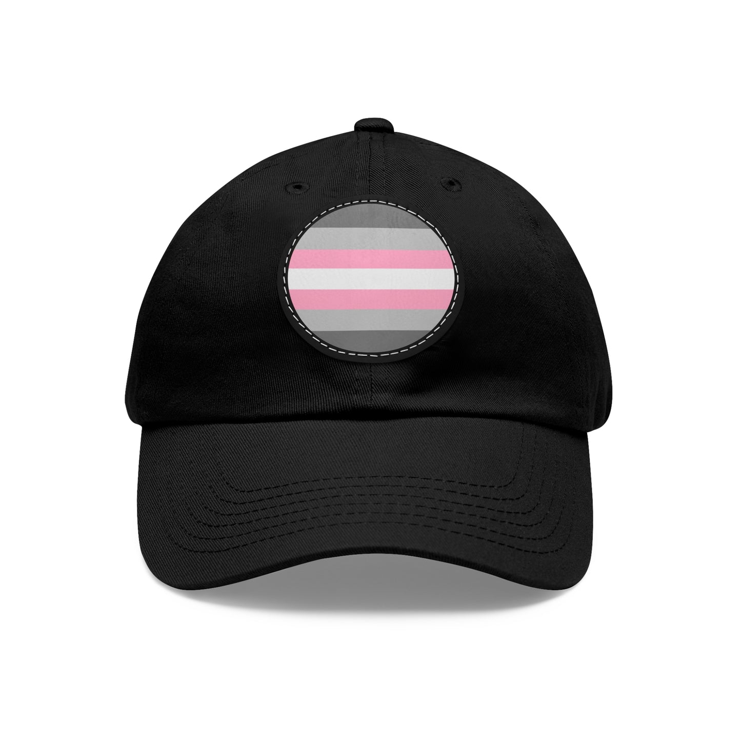 Demigirl Pride Hat with Round Patch Black Black patch One size Demigirl 12004454016110048946_2048