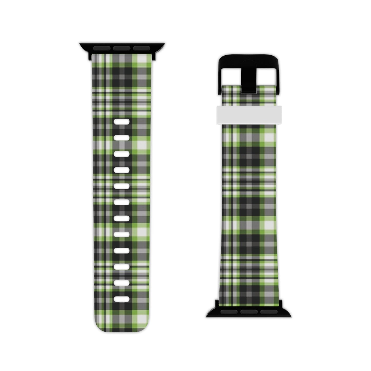 Agender Pride Watch Band for Apple Watch in Plaid 7.5'' × 0.75'' 42 - 44 mm Black Agender 13076664477113320442_2048