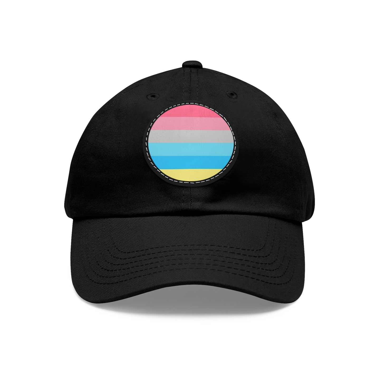 Genderflux Pride Hat with Round Patch Black Black patch One size Genderflux 13321215052908598041_2048