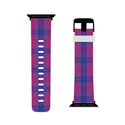 Bisexual Bi Pride Watch Band for Apple Watch in Plaid 7.5'' × 0.75'' 38 - 40 mm Black Bisexual 13466964354417996533_2048