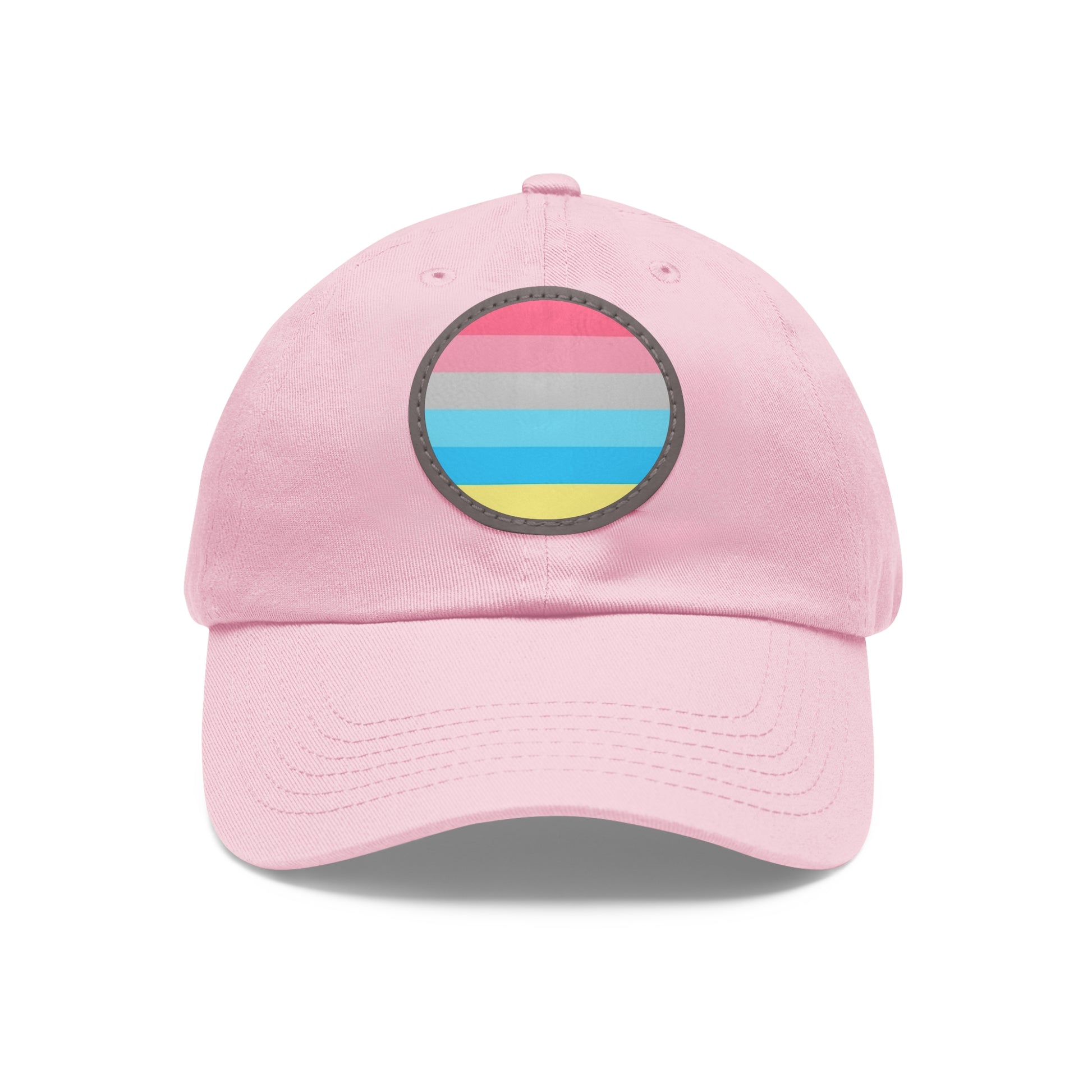 Genderflux Pride Hat with Round Patch Light Pink Grey patch One size Genderflux 13734981810838211161_2048