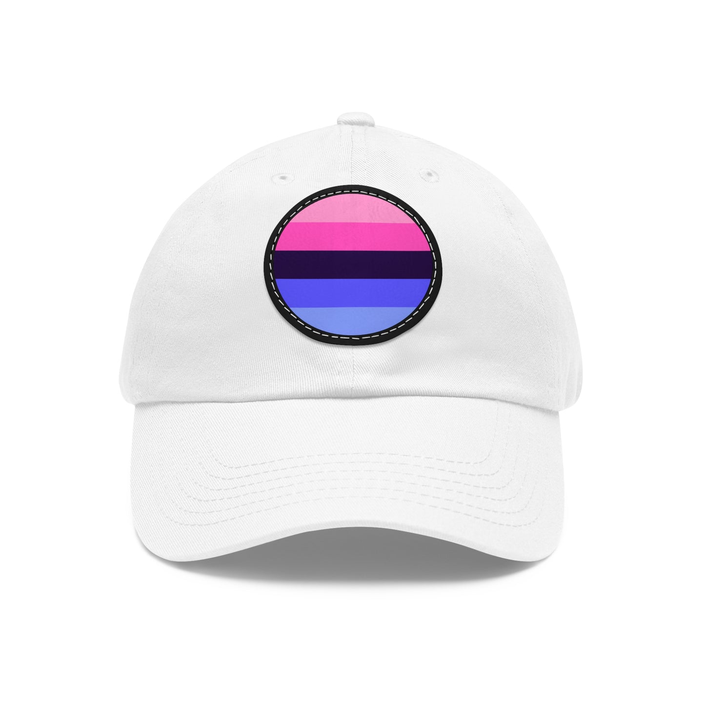 Omnisexual Pride Hat with Round Patch White Black patch One size Omnisexual 13941795013369800442_2048