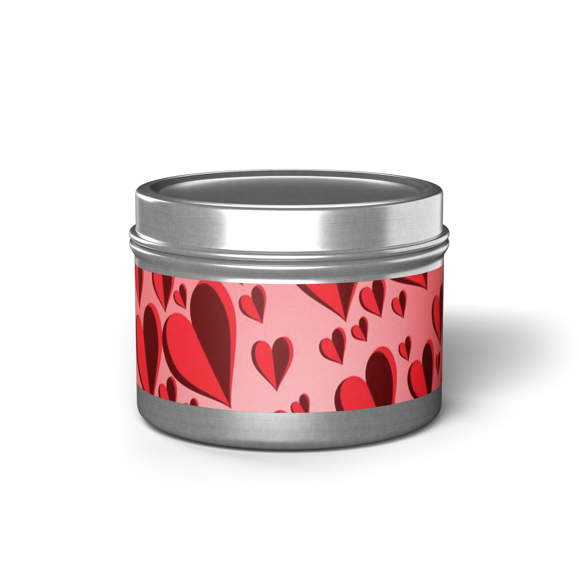 Gift Tin Scented Candle Red Hearts 4oz Silver Evergreen 14108313266551372086_2048