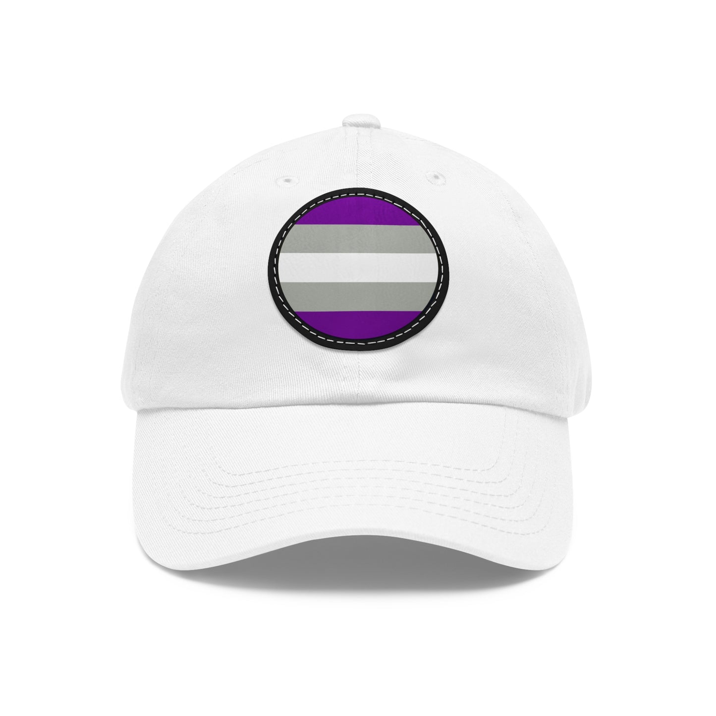 Greysexual Pride Hat with Round Patch White Black patch One size Greysexual 14227095275459344165_2048