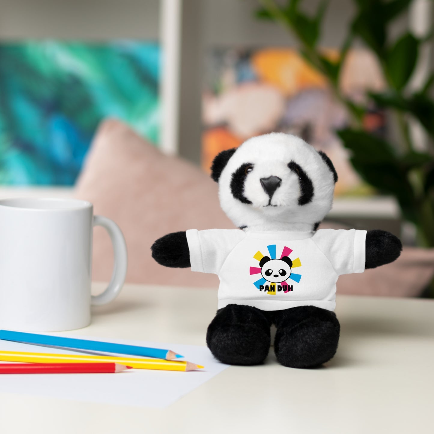 Pansexual Pan Pride Stuffed Plush Animal with Tee Pan Duh Panda 1422722509574967319_2048