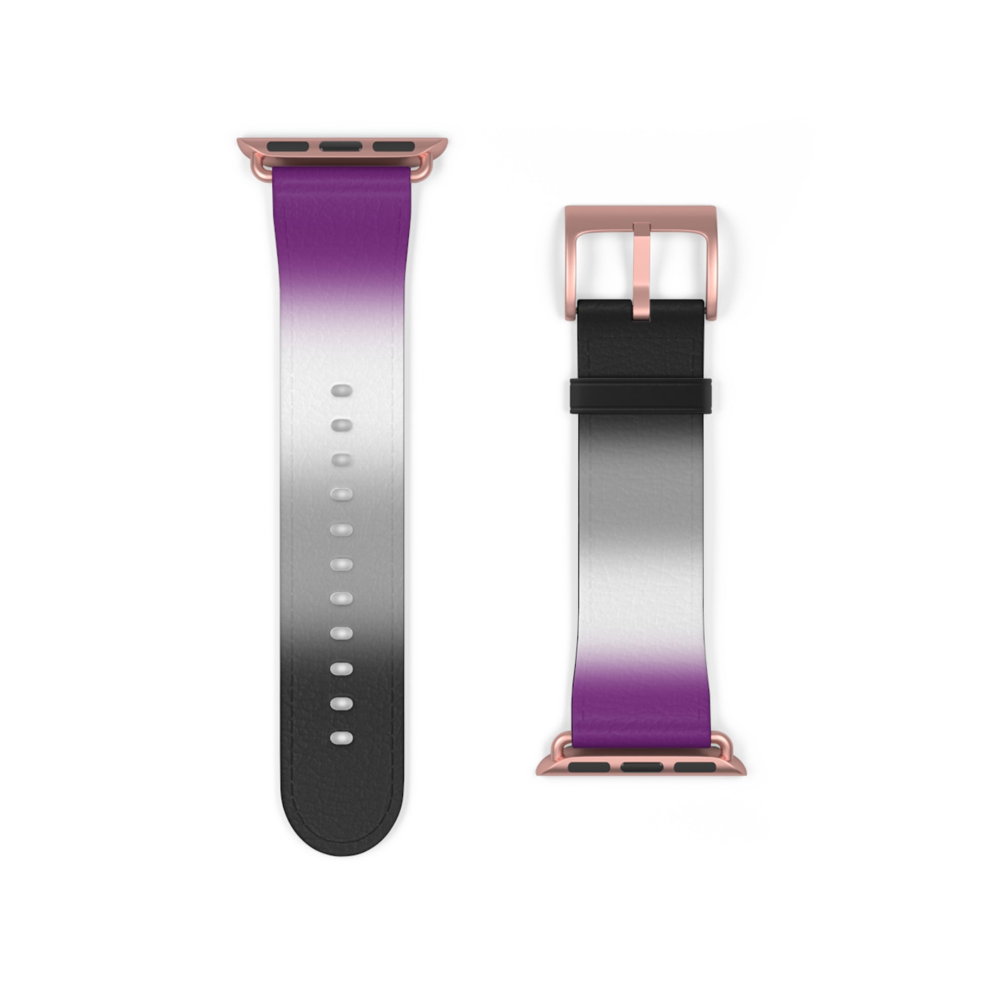 Asexual Ace Pride Apple Watch Band Strap In Ombre 38 - 41 mm Rose Gold Matte 14306887215716371732_2048