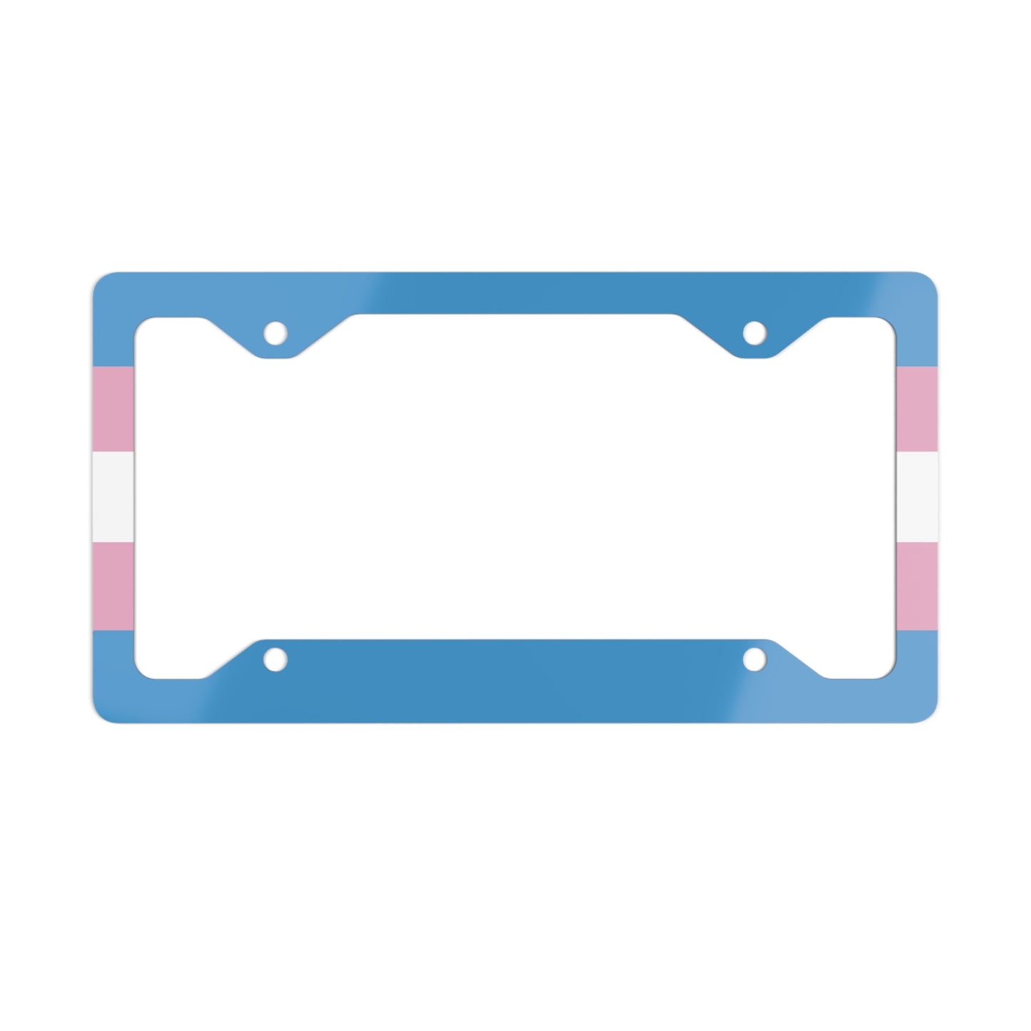 Transgender Trans Pride Flag Metal License Plate Frame 12.3" x 6.5" Glossy Transgender 14515849809551744030_2048