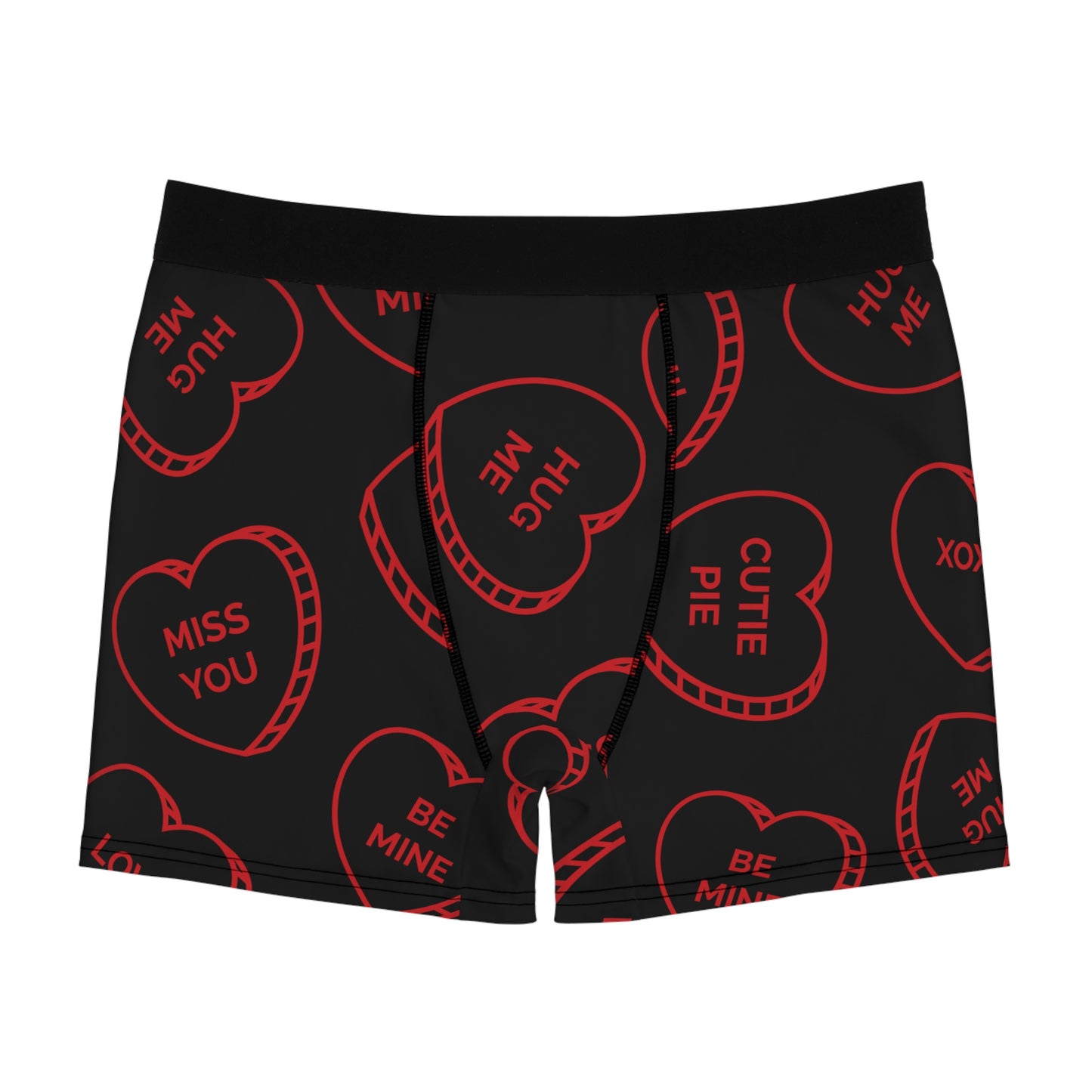 Conversation Hearts Men's Boxer Briefs Underwear Black 14538660507445829551_2048