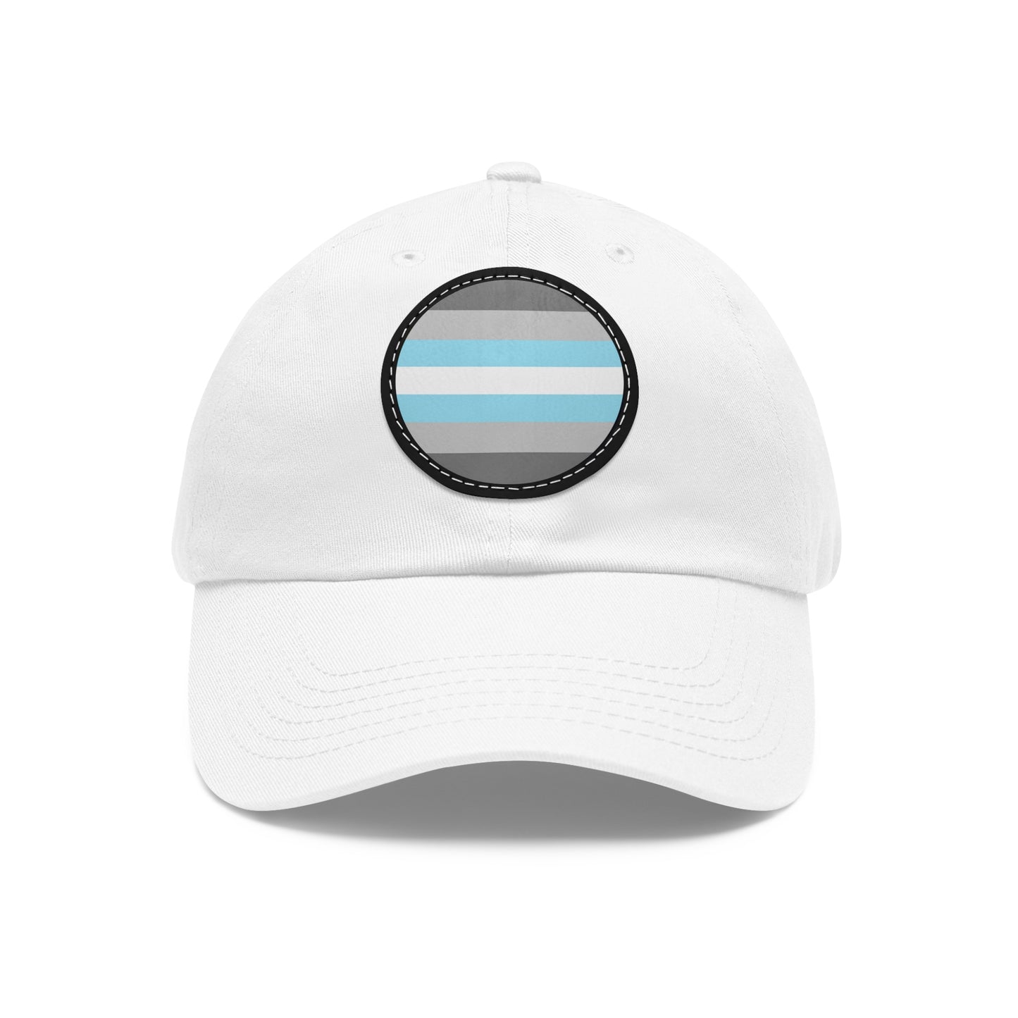 Demiboy Pride Hat with Round Patch White Black patch One size Demiboy 14667778297307228742_2048