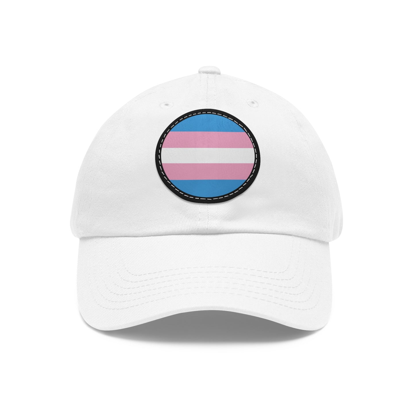 Transgender Trans Pride Hat with Round Patch White Black patch One size Transgender 1479722976878767941_2048