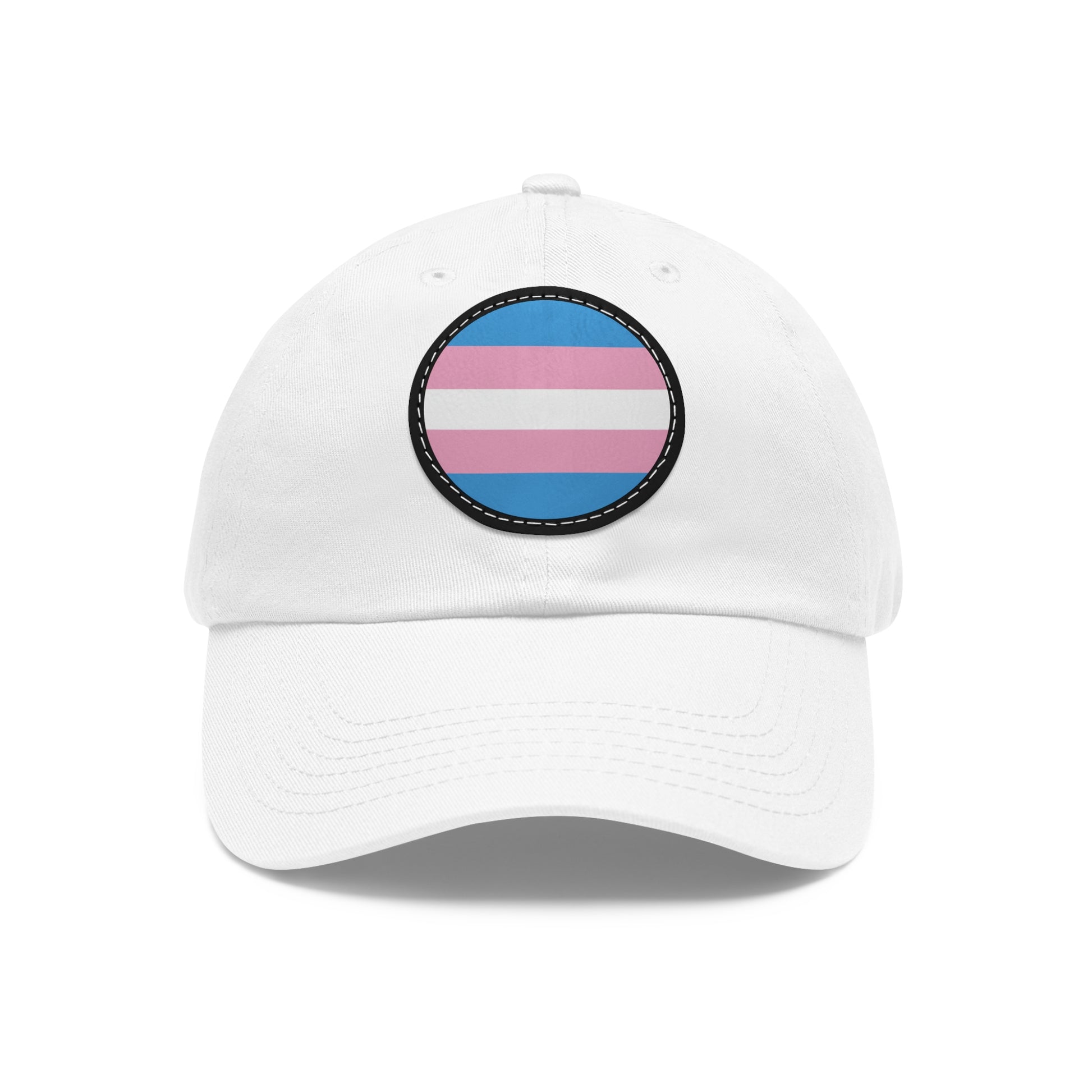 Transgender Trans Pride Hat with Round Patch White Black patch One size Transgender 1479722976878767941_2048