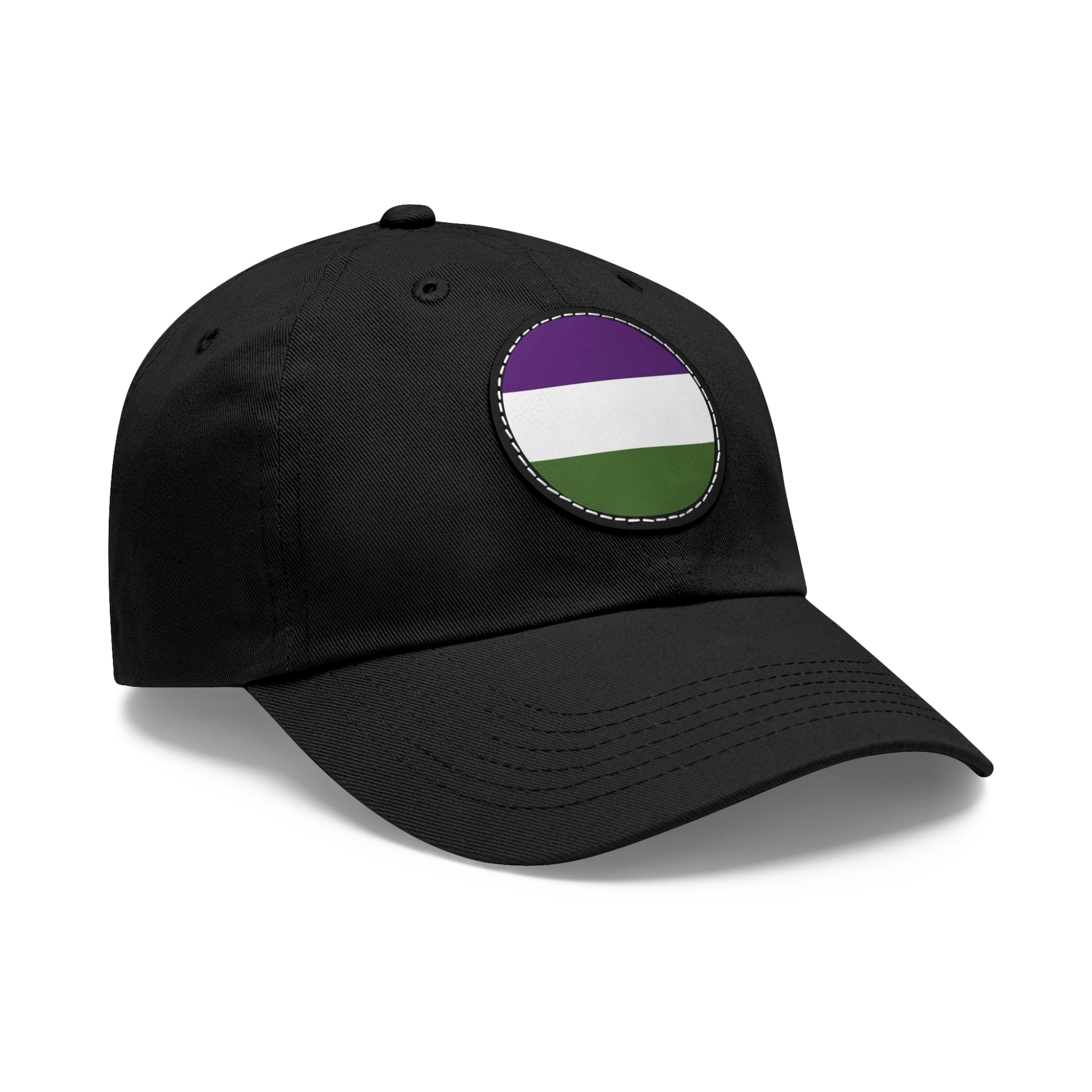 Genderqueer Pride Hat with Round Patch 14900029349123567462_2048